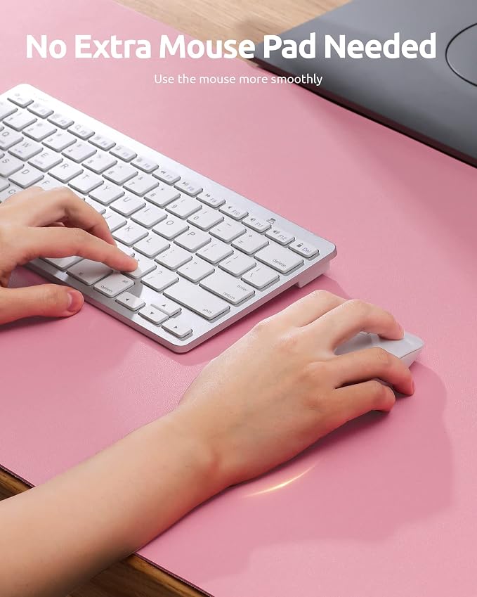 YSAGi Leather Desk Protector, Office Mat, Large Mouse Mat, Non-Slip PU Leather - Image 3
