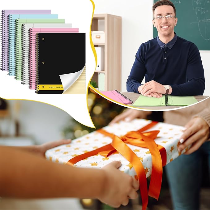 Resurhang 6 Pcs Legal Pad Top Spiral Bound Notebook 70 Sheets Double Sided - Image 7