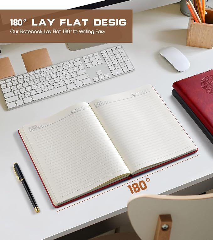 Biuwory Lined Journal Notebook for Women Men, 256 Pages A4 Large Hardcover - Image 6