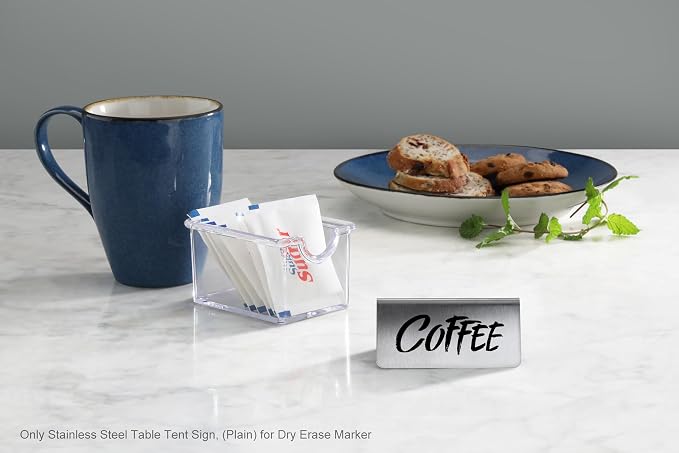 New Star Foodservice Stainless Steel Table Tent Sign, 3-Inch by 1-1/2-Inch) - Image 5