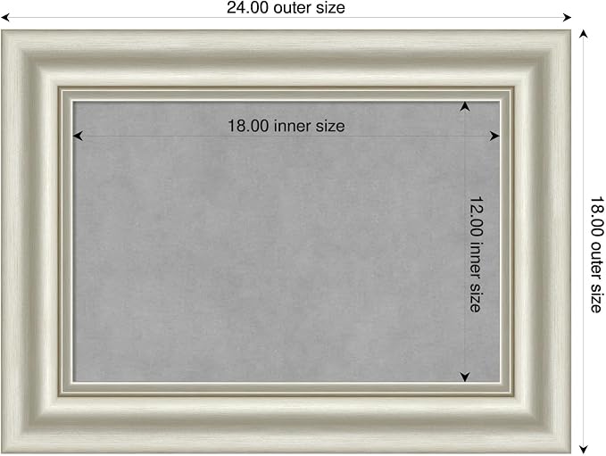 Amanti Art Silver Framed Magnetic Board 18x24 Small Vision Board - Image 2