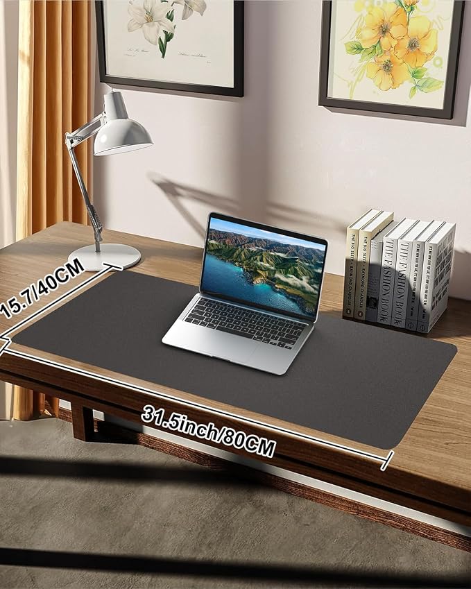 Small Desk Mat, Leather Desk Pad Protector, Desk Mouse pad, Office Desk mat - Image 7