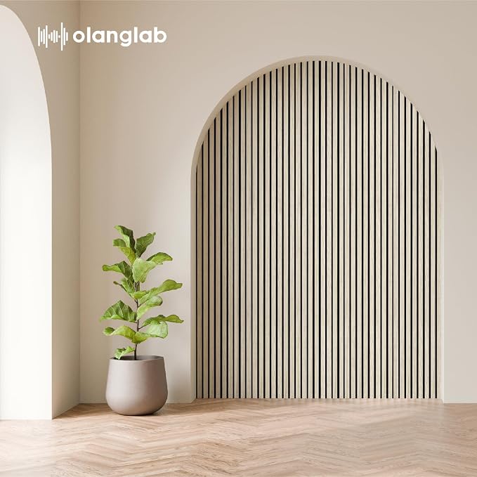 Olanglab Wood Slat Wall Panels 4 Pack, Wooden Acoustic Wall Panels, 94.5"x12.6" - Image 8