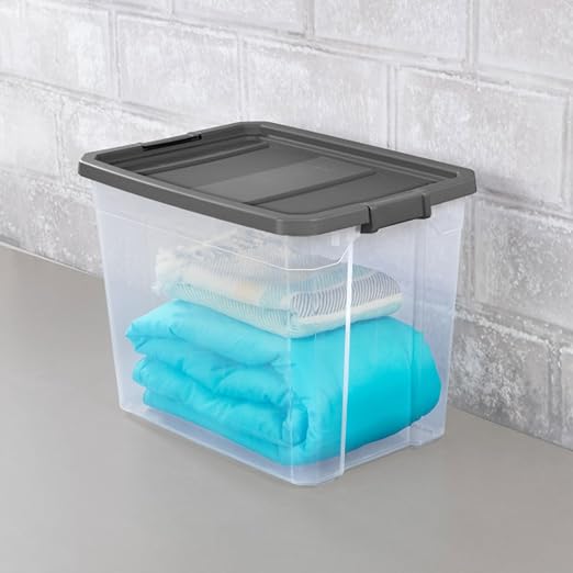 Sterilite 4-Pack Modular Stacker Box, Durable Clear Plastic Storage Bins - Image 5