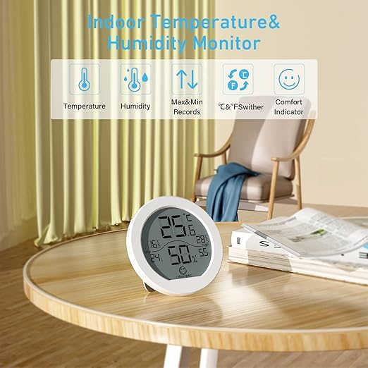 Digital Hygrometer 3 Pack Room Thermometer and Humidity Gauge LCD Hygrometer - Image 2