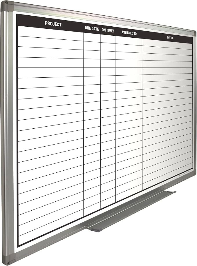 Project Planning Dry-Erase Whiteboard 48" x 36" - Image 2