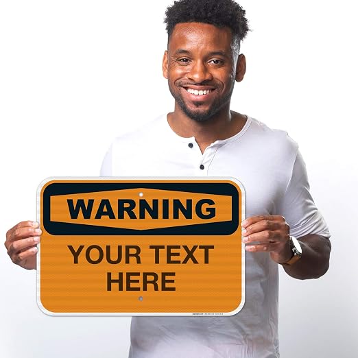 Custom Warning Sign, OSHA Sign, 12x18 Inches, 3M EGP Reflective .063 Aluminum - Image 2