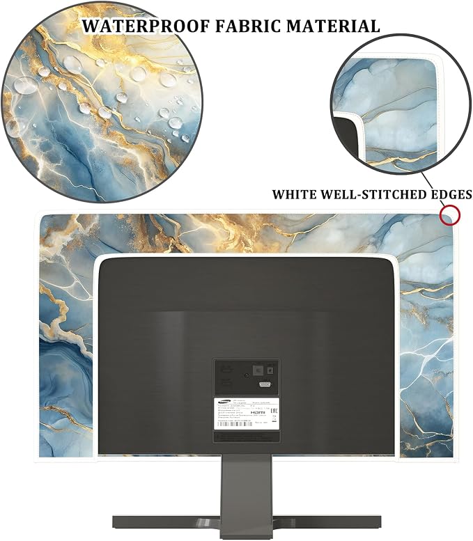Baocicco Gold Blue Waterproof Screen TV Cover 55 Inch Modern Full Body Covers - Image 3