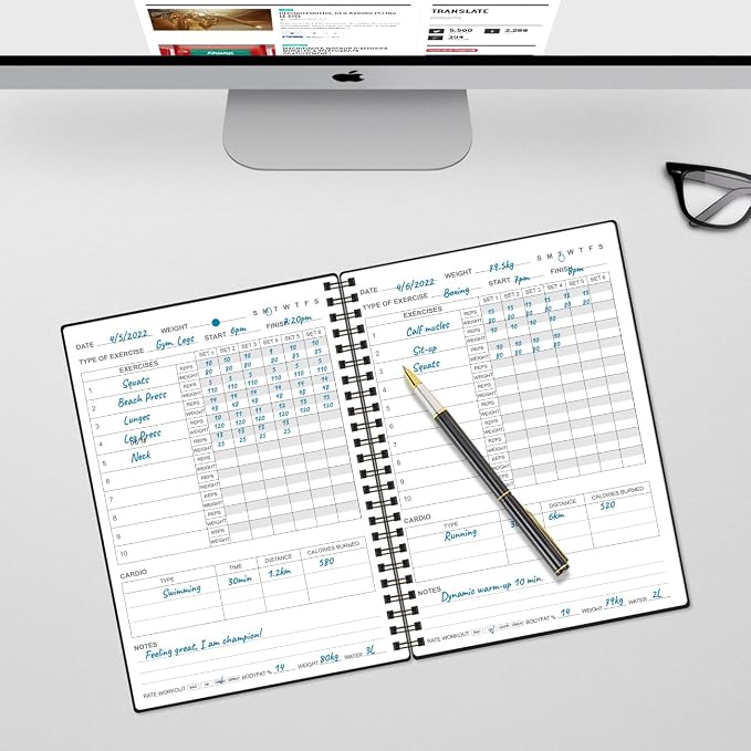 Fitness Journal for Women & Men, A5 Workout Journal/Planner Daily Exercise Log - Image 6