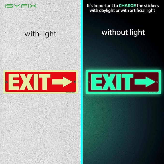 iSYFIX Exit Signs with Directional Right Arrow - Image 2