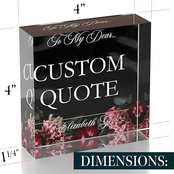 Personalized Gifts, Custom Quote Block Letter Board, Crystal-Clear Acrylic - Image 8