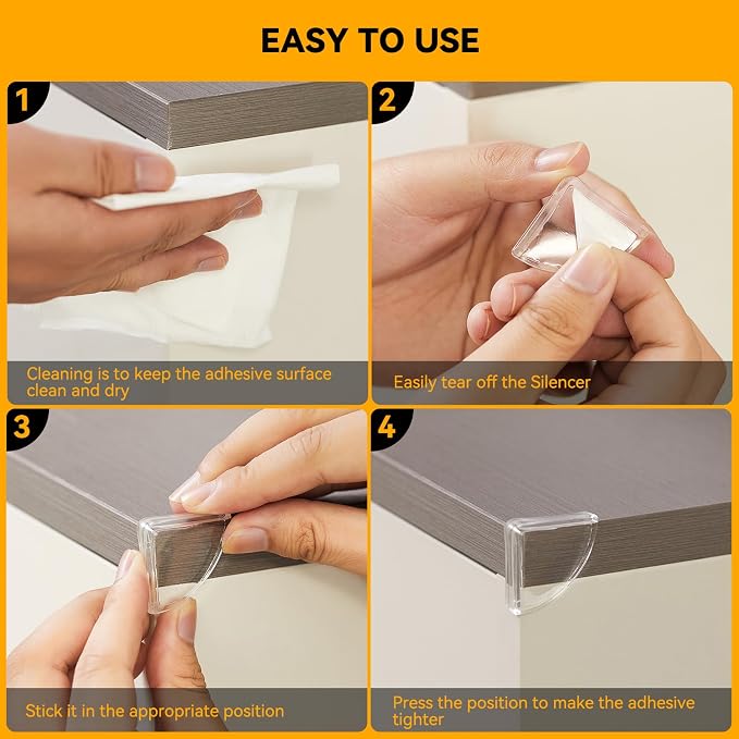 EBUKTUK 4pcs, Table Corner Protector, Corner Protector to Cover Sharp Furniture - Image 8