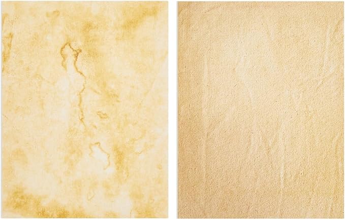 Vintage Paper - 8.5 x 11 in, Stained Antique Double-Sided, 96 Sheets - Letter & - Image 6