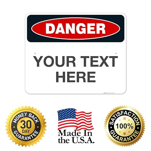 Custom Danger Sign, OSHA Sign, 24x30 Inches, Rust Free .063 Aluminum, Fade - Image 8