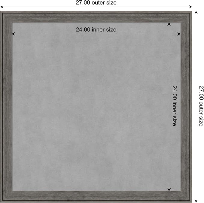 Amanti Art Grey Framed Magnetic Board 27x27 Medium Vision Board - Image 4