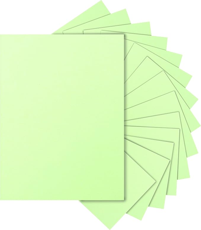 Silunkia 40 Sheets Light Green Cardstock 8.5 x 11 Craft Paper, 75lb Premium by Silunkia