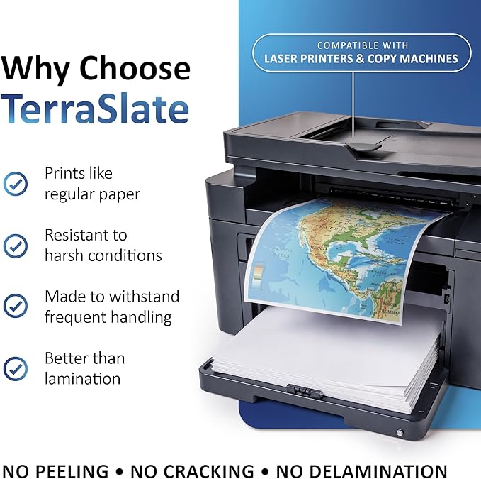 TerraSlate Copy Paper Waterproof Laser Printer, Rain Weatherproof, 5 Mil - Image 4