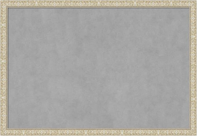 Amanti Art Silver Framed Magnetic Board 26x38 Large Vision Board by AmantiArt