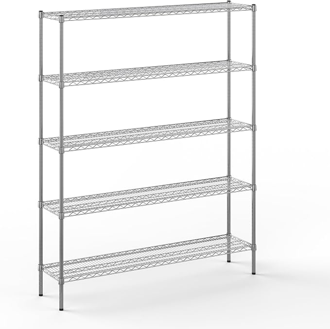 Regal Altair 14" Deep x 60" Wide x 74" Height Wire Shelving Kit | 5-Tier | NSF by Regal+Altair