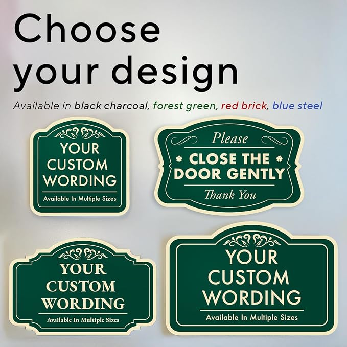 Custom Forest Green Outdoor Metal Sign - Image 3