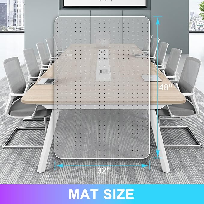 Vicwe Office Chair Mat for Carpet, Easy Rolling Hard Mat for Office Chair on - Image 6