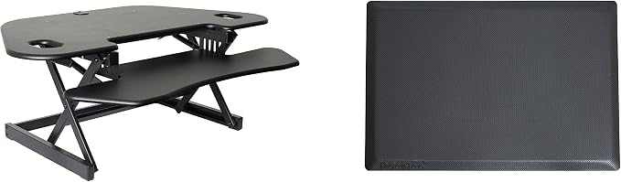Rocelco 46" Height Adjustable Corner Standing Desk Converter by Rocelco