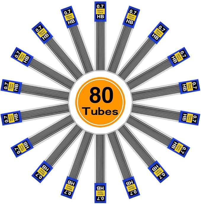 Coopay 960 Pieces Lead Refills 0.7 mm HB Break Resistant Mechanical Pencil - Image 2