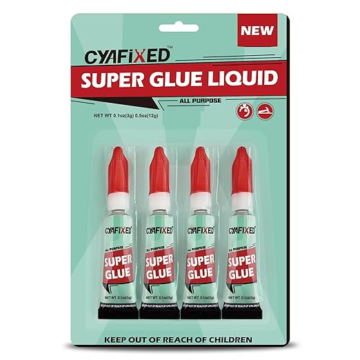 Super Glue Liquid Clear Glue for Wood Plastic Metal, Instant Superglue All by CYAFIXEDSUPERGLUE