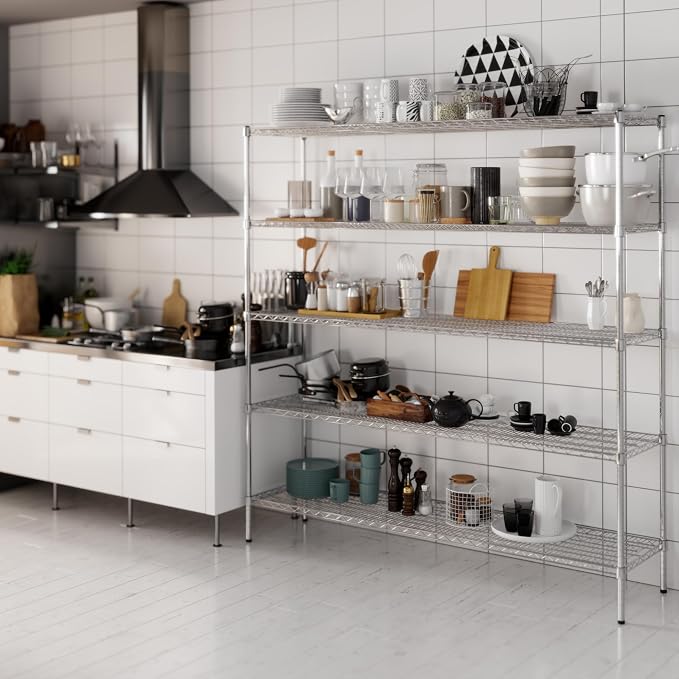 Regal Altair 18" Deep x 72" Wide x 74" Height Wire Shelving Kit | 5-Tier | NSF - Image 8