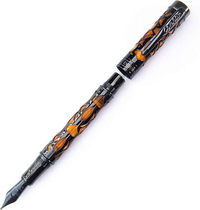 Conklin Endura Deco Crest Fountain Pen in Orange