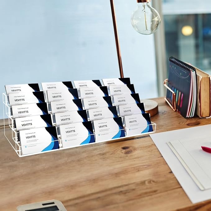 Vevitts 20 Slots Acrylic Business Card Holder - Image 3