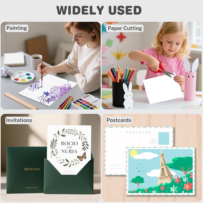 White Cardstock 8.5 X 11, 80 Sheets Card Stock, 75lb/ 200gsm Copy Paper - Image 7
