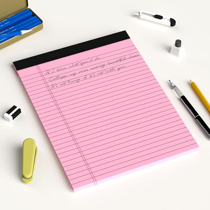 AILZFEI Colored Legal Pads 8.5 x 11 Note Pads, Wide Ruled Sturdy Back Writing - Image 7