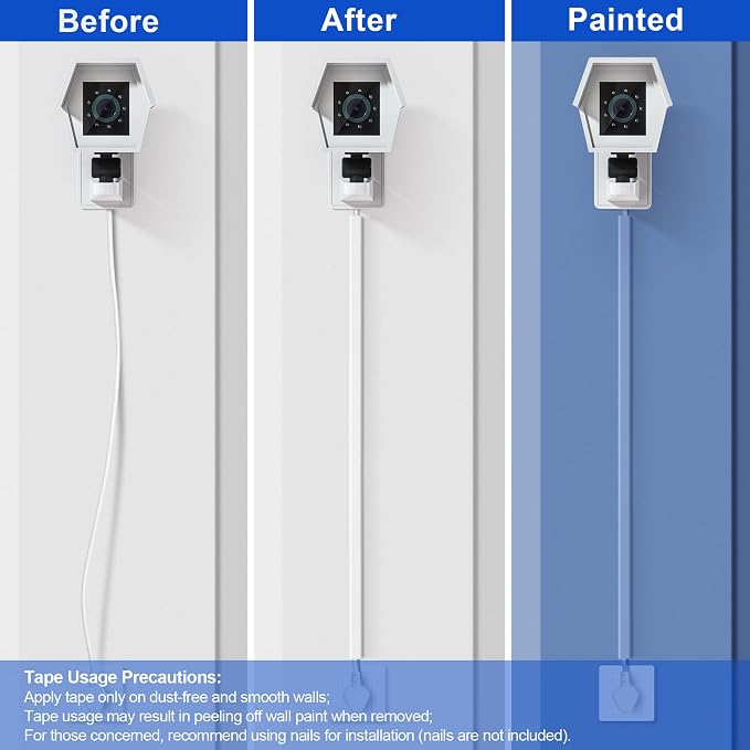 Cord Hider Wall for One Cord 136in, ZhiYo Cord Covers for Wires on Wall - Image 5