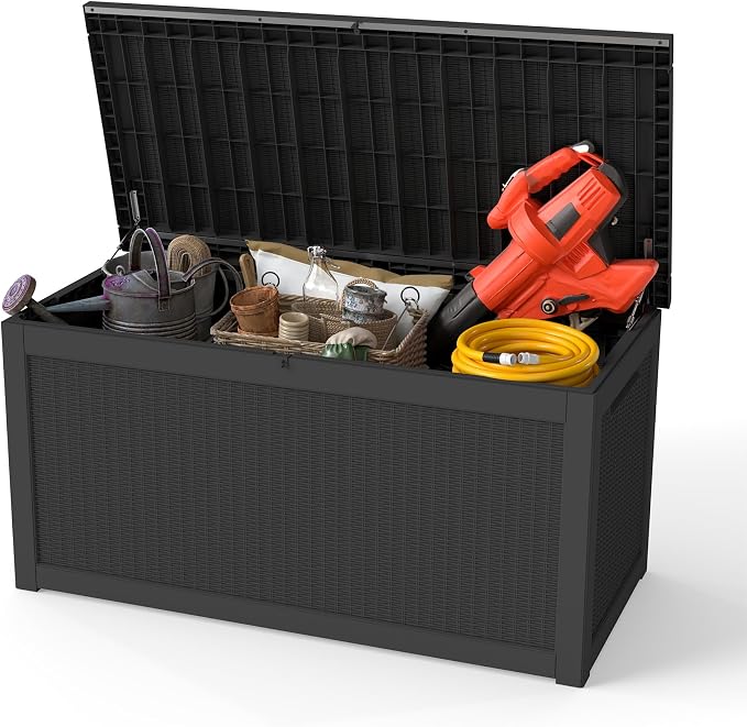 Yardgrace 320 Gallon Outdoor Storage Box Waterproof, Resin Deck Boxes by Unknown