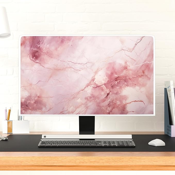 Baocicco Fashion Pink Marble Waterproof Television Cover 45, 48 Inch Full Body - Image 4