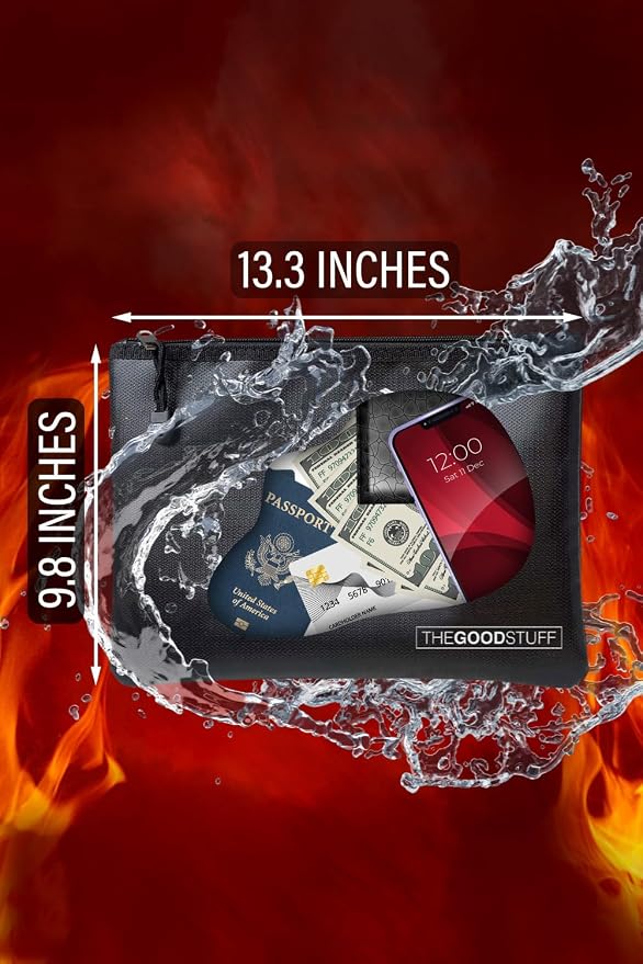 Fireproof Money Bag for Cash – Waterproof Document Holder - Image 2