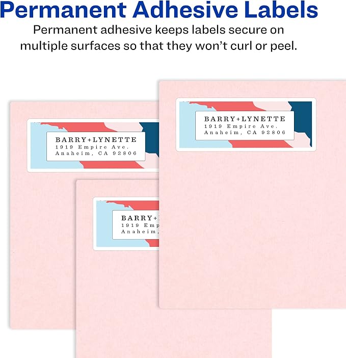 Avery Address Labels for Laser & Inkjet Printers, 300 Labels Per Pack, 3 Packs - Image 3