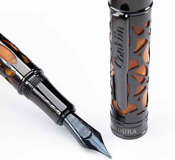 Conklin Endura Deco Crest Fountain Pen in Orange