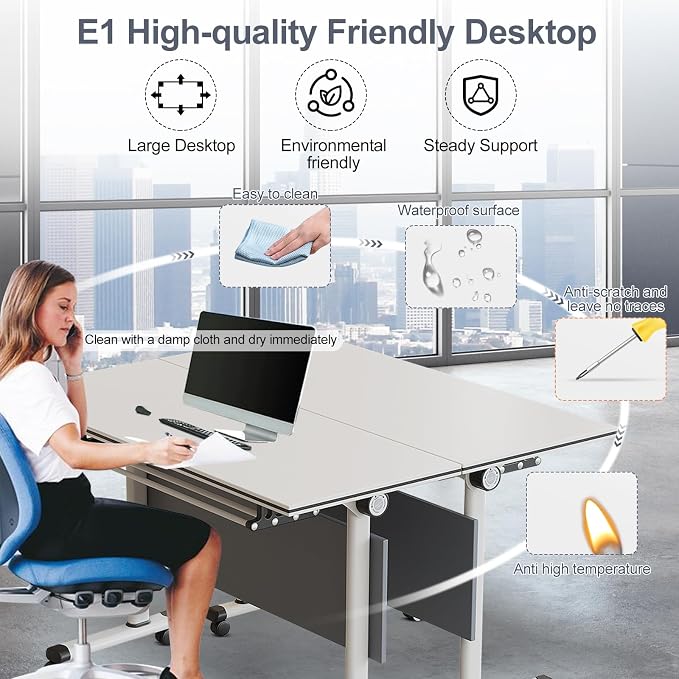 Conference Table, Folding Office Conference Room Tables On Wheels, Flip Top - Image 6