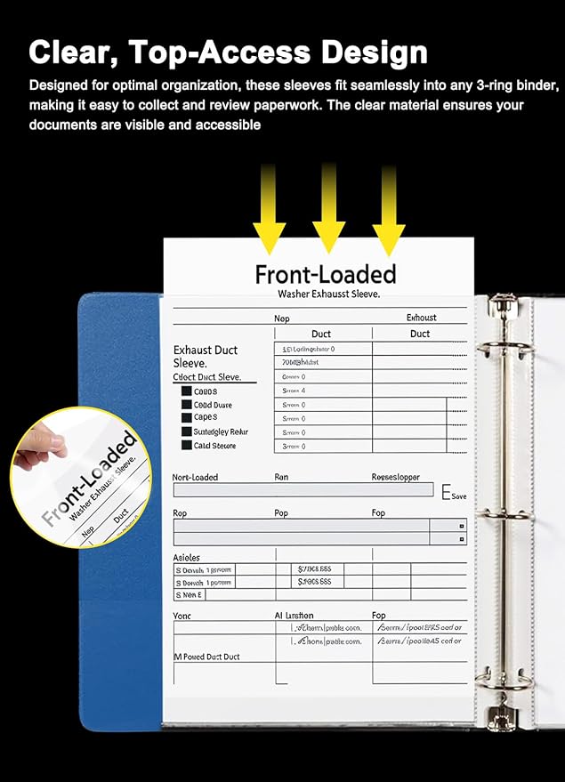 Sheet Protectors 8.5 x 11, 200 Pack Clear Plastic Page Protectors - Image 5