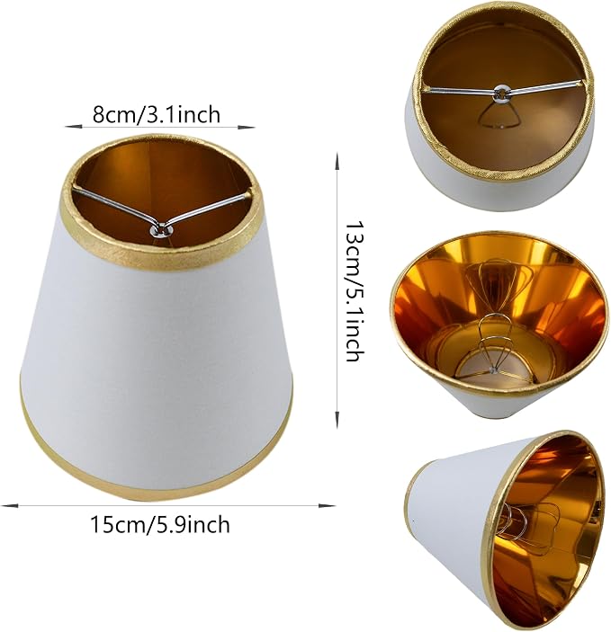 TAaMTYH small lamp shade chandelier shades set of 3，Fabric Lampshade - Image 3