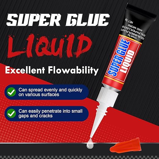 WOUSEDO 48 X 3g Super Glue Liquid, Fast Drying Cyanoacrylate Glue - Image 6