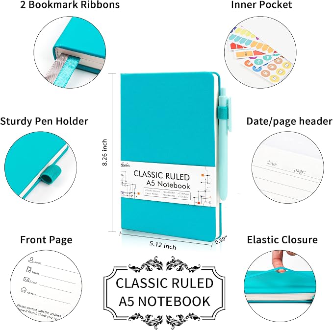 24 Pack Journal Notebook for Work, Feela Business Notebook Bulk Hardcover Lined - Image 2
