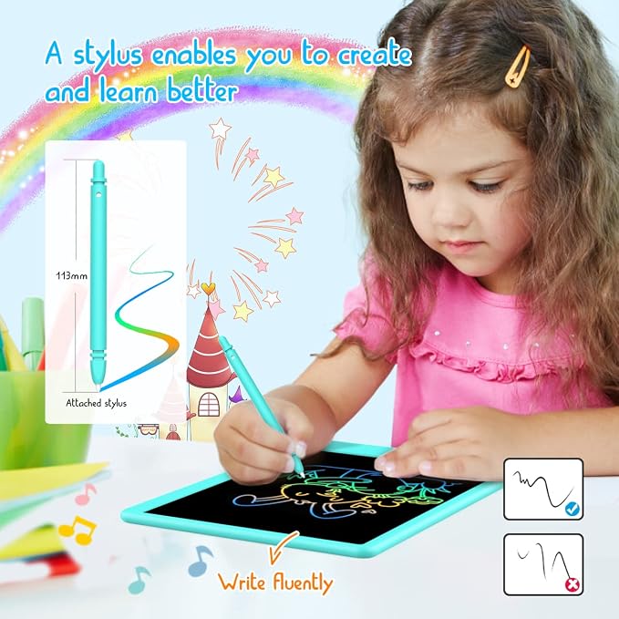 BUKEBU LCD Writing Tablet Doodle Board, Colorful Drawing Pad, Electronic - Image 3