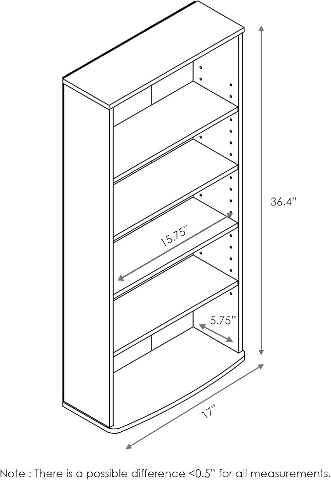 FURINNO Jaya 4-Tier Multimedia Storage Tower - Image 7