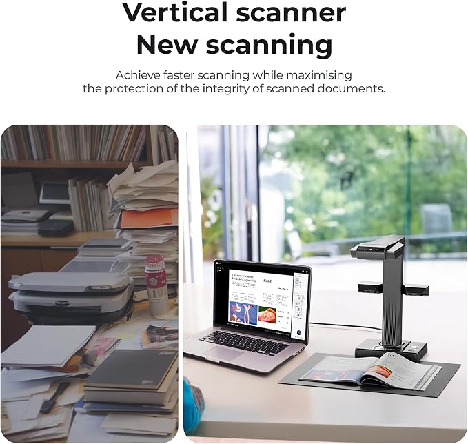 CZUR ET16 Plus Advanced Book & Document Scanner, 2nd Gen Auto-Flatten&Deskew - Image 6