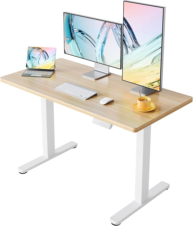 HUANUO 55 x 28 inch Electric Standing Desk Adjustable Height, 4 Memory Height by HUANUO