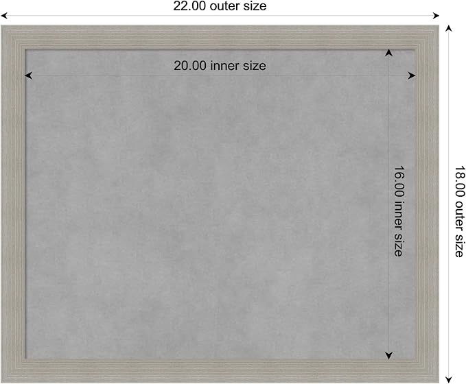 Amanti Art Grey Framed Magnetic Board 18x22 Small Vision Board - Image 4