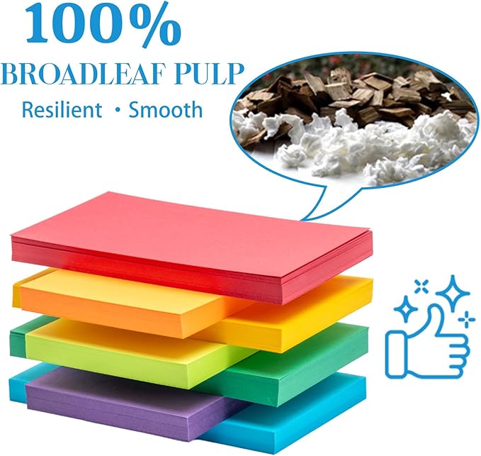 Index Cards 301-Count 3x5 Inch, 178GSM Heavyweight Set of 7 Colors Paper - Image 4